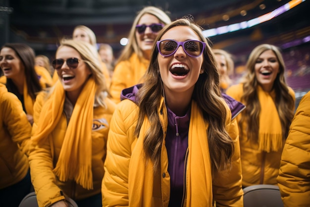 Girl Power on the Field Inspirujące fanki wspierające grę AI Generate