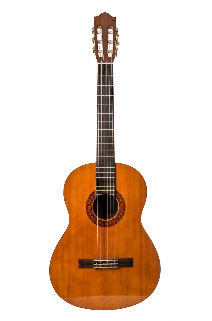 Zdjęcie gitarka akustyczna izolowana na białym