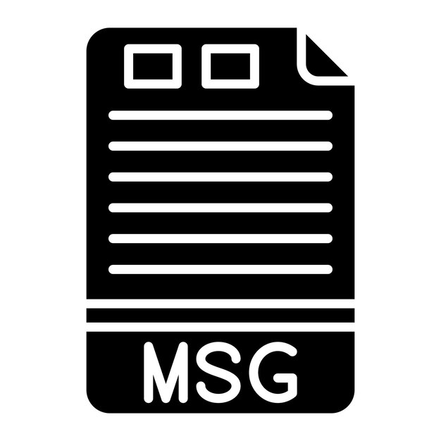 Glif MSG, solidna czarna ilustracja