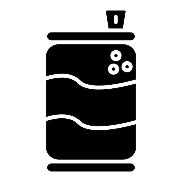 Glif sodowy, solidna czarna ilustracja