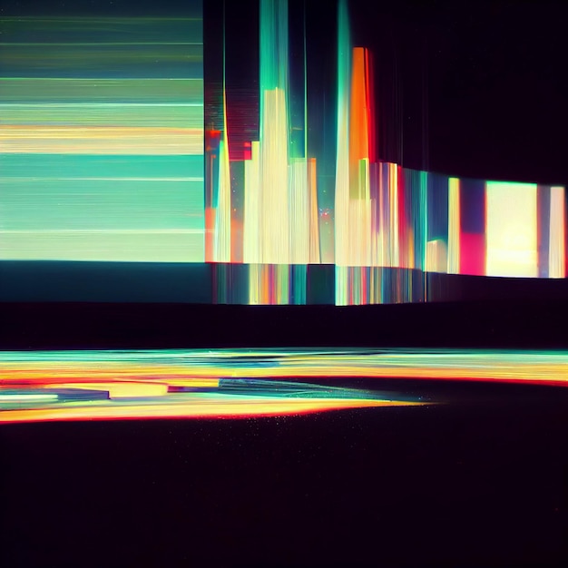 Glitch Tło Abstrakcyjna Glitchy Technologia Retro Tapeta Wideo Vhs 4k