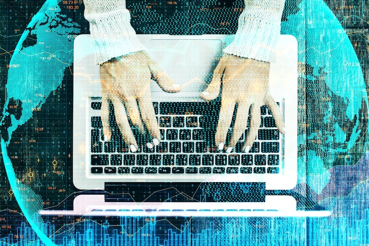 Zdjęcie globalna koncepcja handlu i finansów