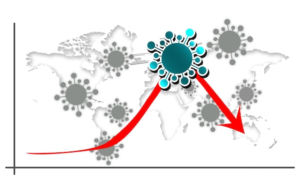 Zdjęcie globalna recesja gospodarcza i finansowa spowodowana wybuchem koronawirusa