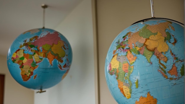 Globe w klasie geograficznej