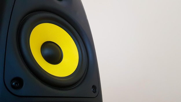 Głośnik Tła Woofer ?ó?ty Subwoofer Zbli?enie Profesjonalny Sprz?t Studyjny Vocal Monitor