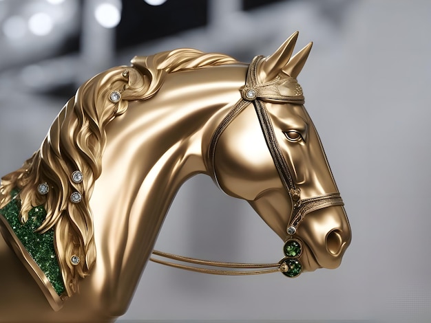 Zdjęcie głowa konia złota
