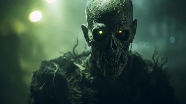 Glowing Green Zombie Hyperrealistic Unreal Engine render przez Marcin Sobas