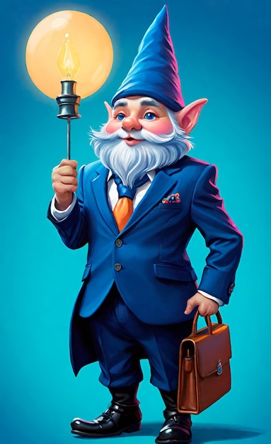 gnome w garniturze cyfrowym