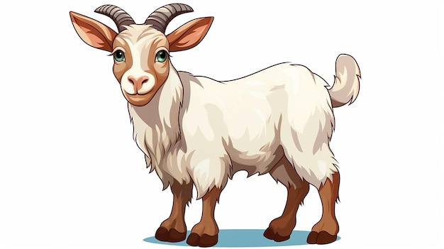 Zdjęcie goat cartoon clip art na białym tle