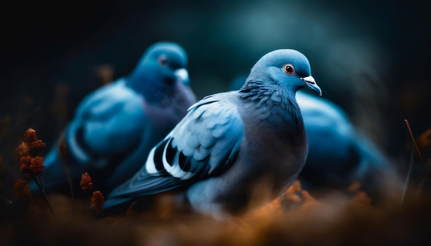 gołąb w parku gołąb zbliżenie makro strzał gołąb tapeta