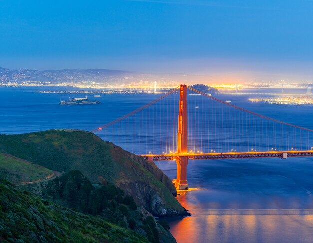 Golden Gate Bridge Zachód Słońca