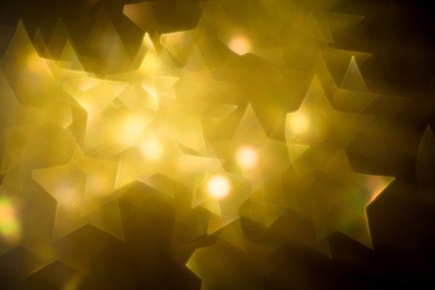 Golden Star Shaped Bokeh