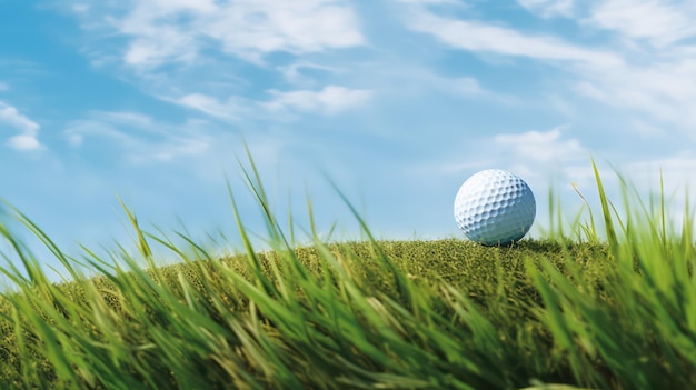 Golf piłkę na zielonej trawie