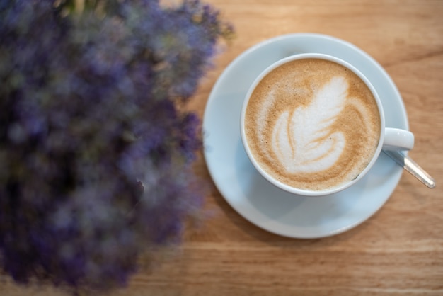 Gorąca kawa Latte Art