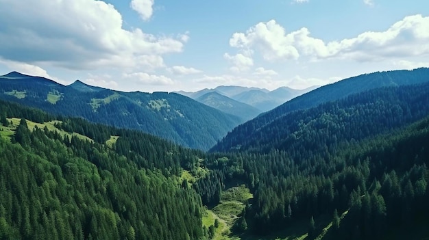 górska dolina z doliną i górami na tle