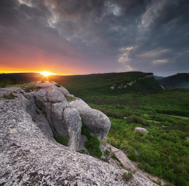 Górska panorama przyrody i krajobraz Kompozycja natury