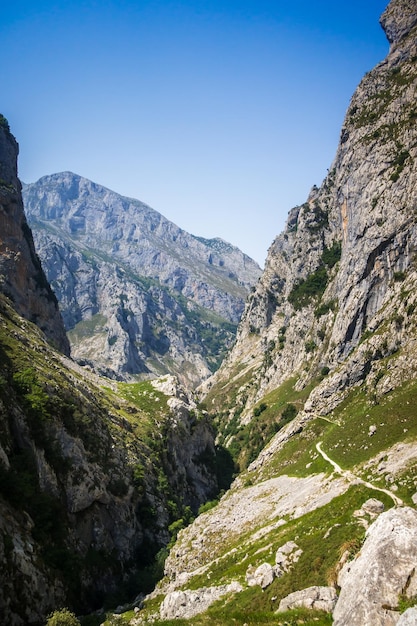 Górski krajobraz Picos de Europa Asturias Hiszpania