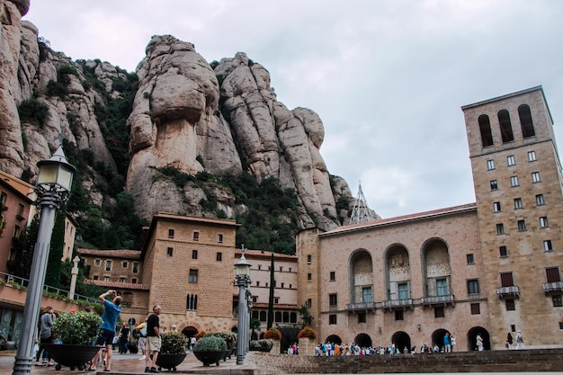 góry i klasztor Montserrat Barcelona Hiszpania