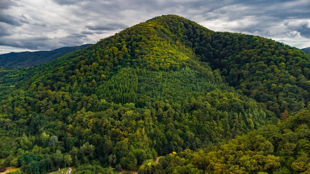 góry i lasy sfotografowane z drona Transylwania, Rumunia
