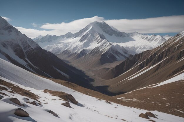 Góry i śnieżne szczyty Kaukazu a generatywne