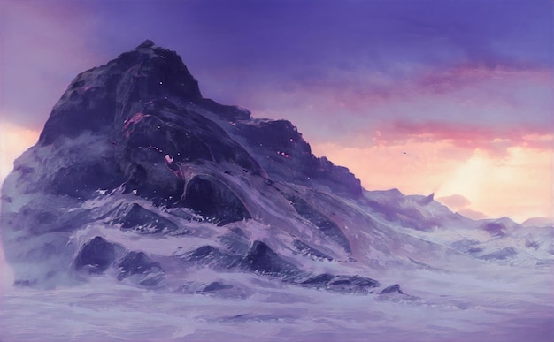 Góry Kraina Fantasy Alien Planet Scifi Magiczny krajobraz różne efekty