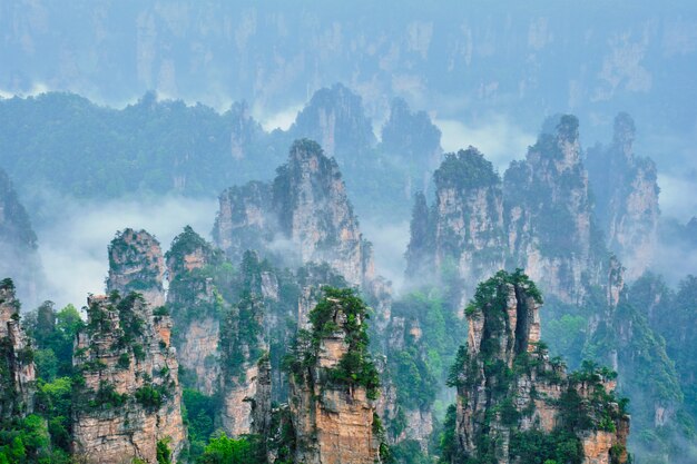 Zdjęcie góry zhangjiajie, chiny