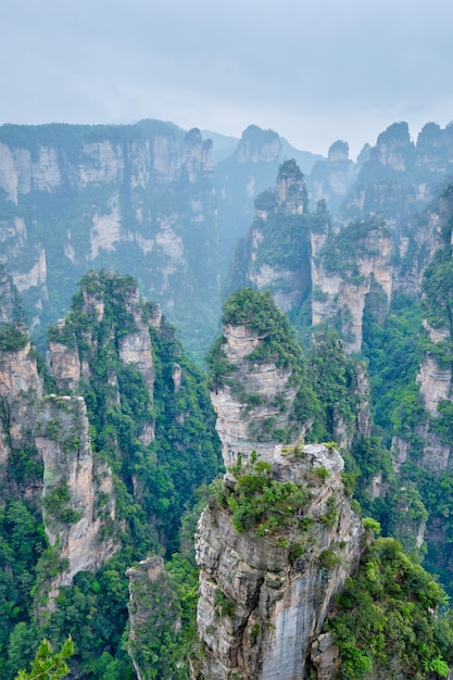 Zdjęcie góry zhangjiajie, chiny