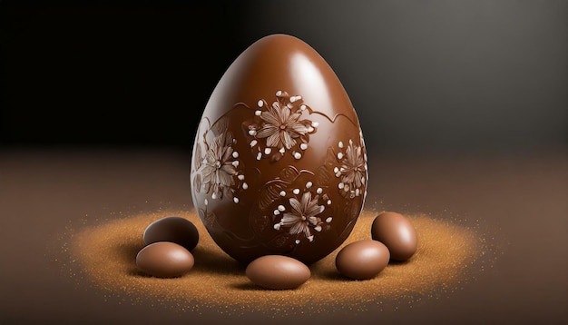 Zdjęcie gourmet czekoladowe jajko