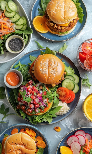 Gourmet wegetariański hamburger.