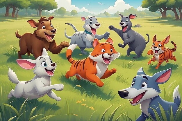 Zdjęcie gra fun cartoon animal adventure tag