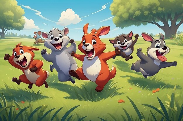 Zdjęcie gra fun cartoon animal adventure tag