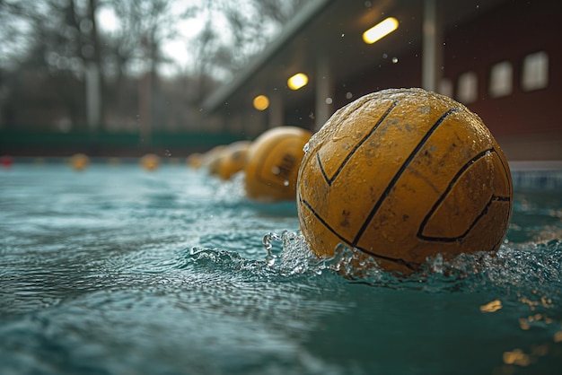 Gra sportowa waterpolo Piłka wodna w wodzie Sprzęt do gry w polo