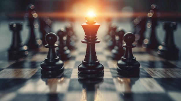 Zdjęcie gra szachowa koncepcja pomysłów biznesowych i konkurencji i strategia plan sukcesu znaczenie