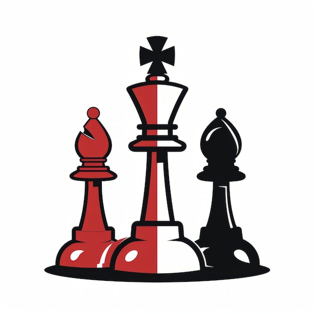 Gra szachowa króla Widok figur szachowych z dramatycznym i mistycznym tłem