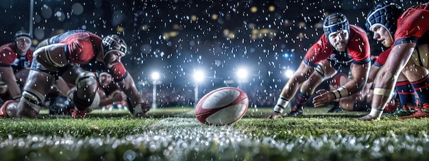 Gra w rugby jest próbą wytrzymałości i siły, pokazującą sportowość i pracę zespołową, ekscytującym sportem, który ucieleśnia wytrzymałość i determinację na boisku.