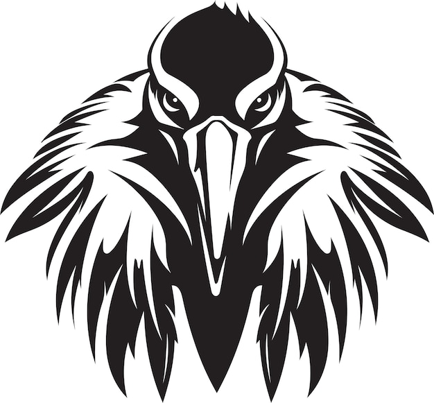 Gracious Vulture Logo Design Dark Winged Scavenger Icon