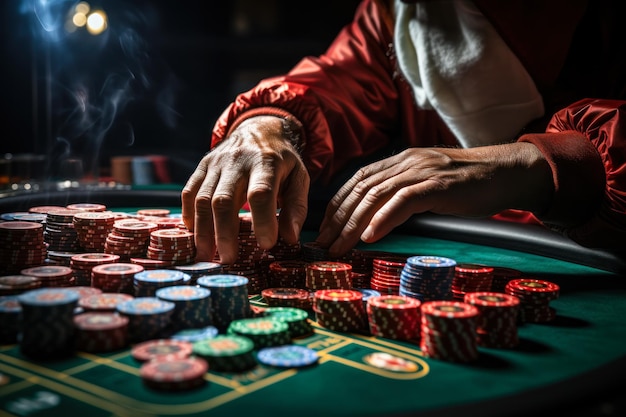 gracz w pokera stawia allin generative ai
