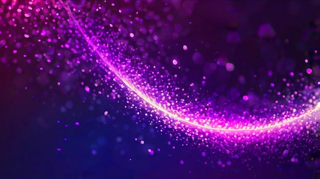 Gradient fioletowe świecące cząstki tła