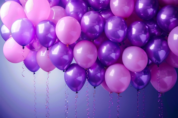 Gradientne tło Fioletowe balony na wydarzeniu poświęconym świadomości epilepsji