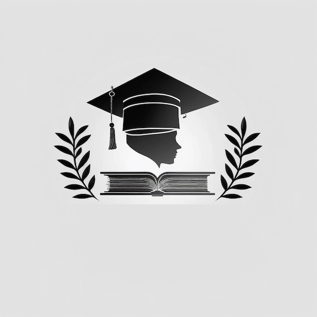 Zdjęcie graduation logo template design elements kasztana i książki na białym tle generowanie ai