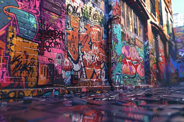 Graffiti ozdabiają mury miasta
