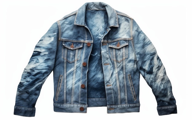 Zdjęcie graffitiadorned denim jacket w realistycznym ustawieniu na przezroczystym tle