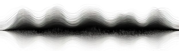 Zdjęcie graficzna fala dźwiękowa w czarno-białym