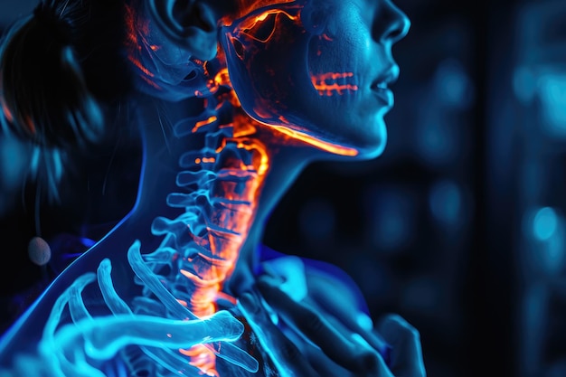 Graficzna reprezentacja ludzkiego szkieletu rentgenowskiego