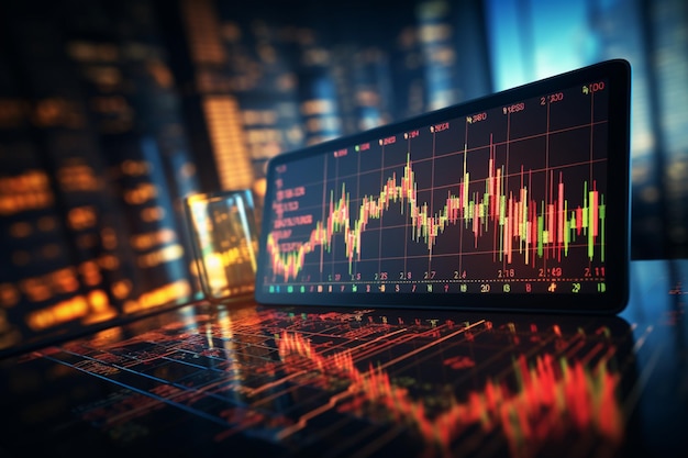 Graficzne przedstawienie oddaje istotę handlu na giełdzie i rynku Forex