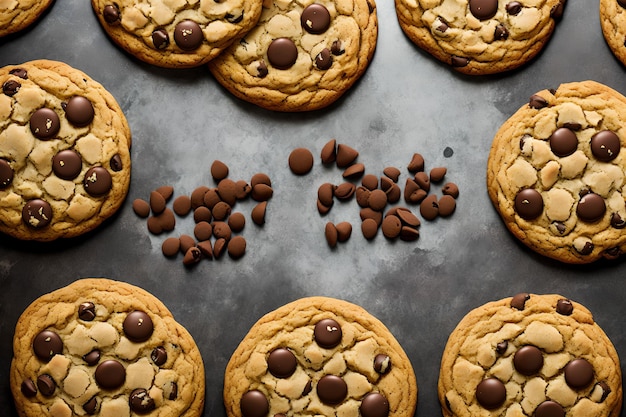 Grafika generatywna Chocolate Chip Cookies autorstwa AI