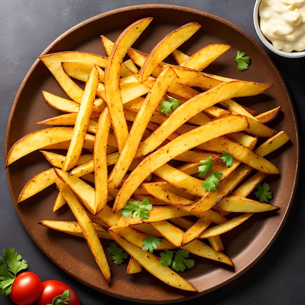 Grafika generatywna Cut Potato Wedge French Fries autorstwa AI