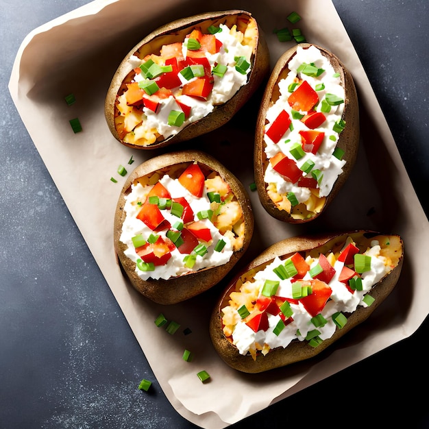 Grafika generatywna Loaded Baked Potatoes autorstwa AI