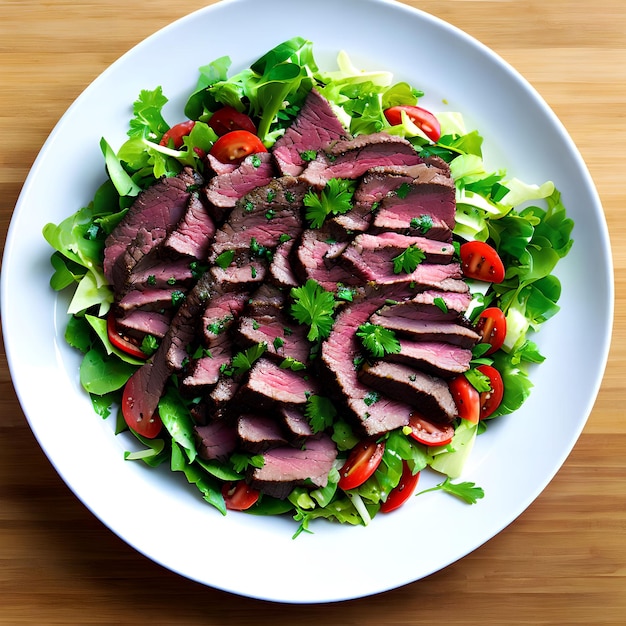 Grafika generatywna Sliced Beef Salad autorstwa AI