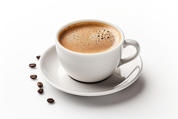 Grafika kawy Mocha izolowana na białym tle Generatywna AI